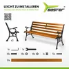 Gartenbank Parkbank Holtz Gusseisen Garten Outdoor Bank Produktbild-Vorschau 3