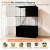COSTWAY 74x47x110 cm Gabbia per gatti a 3 livelli, recinto Anteprima dell’immagine prodotto 3