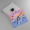 Wanduhr - Quadrat - Glasuhr - Bären Winter Schnee Familie - Produktbild-Vorschau 2
