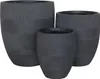 Milani Home - set di 3 vasi per piante rotondi in fibra Anteprima dell’immagine prodotto 3