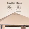 Sekey Pavillon 3x3 Gartenpavillon Terrassenpavillon 4 Produktbild-Vorschau 6