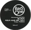 A top-down view of a black circular container of hair gel wax. Anteprima dell’immagine prodotto