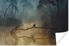 MuchoWow® Poster Wald - Wasser - Vogel 120x80 cm - Bilder Produktbild-Vorschau 1