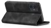 A black flip case for a smartphone is shown from a side angle, with the front cover open. Produktbild-Vorschau