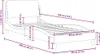 vidaXL Bettgestell mit Kopfteil "Dover" Blau 90x190 cm Samt Produktbild-Vorschau 7