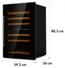 Klarstein vinotéka, 2 zóny, 132L, vestavná, slim, skleněné Náhled obrázku produktu 9