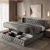 Letto imbottito Flieks 180x200cm con rete a doghe, letto a Anteprima dell’immagine prodotto 1