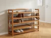 Étagère à chaussures en acacia, 5 étages, 82 x 26 x 74 cm, Voir les images du produit 2