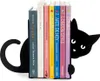 Bookend Hidden Cat noir métal - soutient vos livres avec Voir les images du produit 1