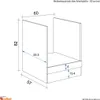 Herdumbauschrank ohne Arbeitsplatte - 60 cm breit - Buche – Produktbild-Vorschau 3