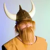 Wikingerhelm mit Hörnern und Haar  Karneval Fasching Produktbild-Vorschau 1