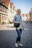 Handtasche Schultertasche Damen Freizeittasche Mond Form Produktbild-Vorschau 14