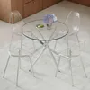 4er Set Esstisch mit gehärtetem Glas, 88 cm, vier Produktbild-Vorschau 3
