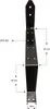 A black metal stair stringer with dimensions indicated by arrows and text. Produktbild-Vorschau