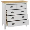 vidaXL Sideboard Hill Range Blanc 79×40×80 cm Pin massif Voir les images du produit 2