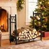 COSTWAY Kaminholzregal mit Kaminbesteck, Brennholzregal Produktbild-Vorschau 2