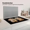 KitchenYeah© Herdabdeckplatte Eule - Vogel - Schwarz , Produktbild-Vorschau 3