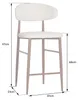 Set aus 2 Barhockern in Beige und Metall mit hellem Produktbild-Vorschau 7