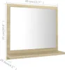 vidaXL Specchio da bagno rovere Sonoma 40x10,5x37 cm Anteprima dell’immagine prodotto 7