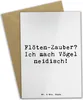 Mr. & Mrs. Panda babykarte Spruch Flöte Zauber - Weiß - Produktbild-Vorschau 1