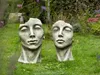 Vidroflor Kunststein Gesicht "FRAU", Groß Produktbild-Vorschau 2