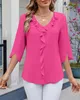 ASKSA Dámské tričko 3/4 rukáv Reschen Halenka V-Neck Letní Náhled obrázku produktu 7