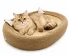 Katzen-Kratzbrett, Ovales Kratzpappe für Katzen, 2-in-1 Produktbild-Vorschau 1