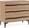 Kommode Melys 40 x 78 x 80 cm Stahl MDF Spanplatte Braun Schwarz_Natur24 Anteprima dell’immagine prodotto