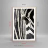 Gerahmtes Poster - Rahmen in heller Eiche - Zebra Streifen Produktbild-Vorschau 5