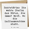Mr. & Mrs. Panda Glückwunschkarte Spruch Sekretärin Chef - Produktbild-Vorschau 1