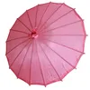 Deko Schirm klein 077 aus Kunstfaser wasserfest pink Bambus Produktbild-Vorschau 1