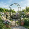 XINZI Gartenbogen mit Tür, Metall Rosenbogen Rankhilfe mit Produktbild-Vorschau 12