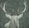 Kissenhülle Waldhirsch 45x45cm grün Samt Optik Produktbild-Vorschau 3