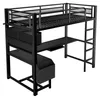 okwish Hochbett 90×200 mit Schreibtisch, Jugendbett mit Produktbild-Vorschau 8