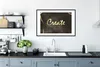 MuchoWow® Gerahmtes Poster Zitat - Kreativ - Gold - Schwarz Produktbild-Vorschau 4