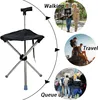 Siège pliable en aluminium noir, canne avec siège Bâton de Voir les images du produit 2