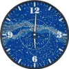 vidaXL Wanduhr mit Leuchtender Skala und Zeiger Blau Ø30 cm Produktbild-Vorschau 1