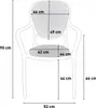 A diagram showing the dimensions of a chair. Voir les images du produit