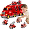 Feuerwehrautos Kleinkinderspielzeug für Alter 1-5, 5-in-1 Produktbild-Vorschau 2