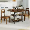 Tavolo da pranzo COSTWAY rotondo 120cm, tavolo da cucina in Anteprima dell’immagine prodotto 2