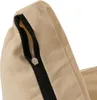 A close-up view of a beige fabric item with a black zipper. Náhled obrázku produktu
