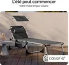 Casaria Chaise longue de jardin Malta Anthracite 210cm Voir les images du produit 2
