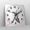 Wanduhr - Quadrat - Glasuhr - Kolibri Aquarell Licht - Produktbild-Vorschau 4