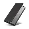 A black flip cover case for a Samsung Galaxy A41 phone, shown at an angle. Produktbild-Vorschau