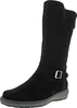 A black suede boot with a buckle detail, shown against a white background. Anteprima dell’immagine prodotto