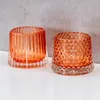 2er Set Teelichthalter H7cm Glas Orange Kerzenhalter Produktbild-Vorschau 3