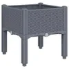 Design Pflanzkasten mit Beinen Grau 40x40x42 cm PP, Produktbild-Vorschau 2