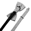 DonDon Herren Fliege 12 x 6 cm Fischgrät-Muster gebunden Produktbild-Vorschau 3