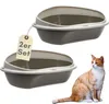 2er Set Katzenklo Ecke XXL Eck Katzentoilette mit Rand ohne Produktbild-Vorschau 1