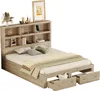 Merax Doppelbett Holzbett 160x200cm mit Stauraum, Produktbild-Vorschau 6